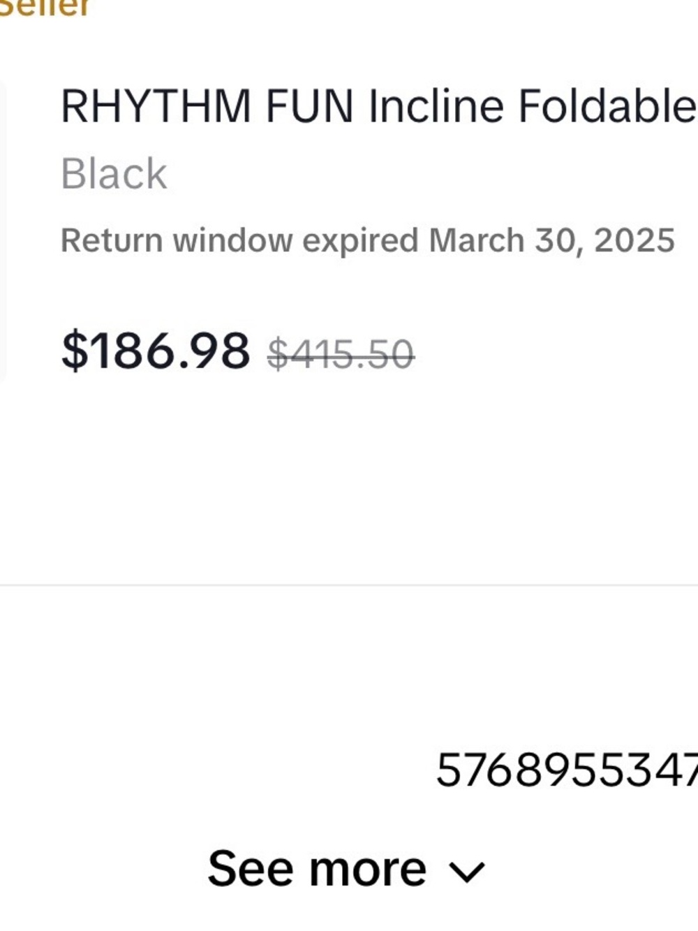 RHYTHM FUN Incline Foldable Treadmill - Black